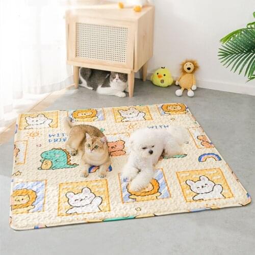 2021NEW Dog Mat Cooling Summer Pad Mat Cat Blanket Sofa Breathable Pet Dog Summer Washable Ice sleeping Mattress Dropshipping