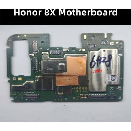 For HUAWEI Honor 8X Motherboard Clean Full Chips Mainboard EMUI Logic Board Android OS Installed 64G+4G