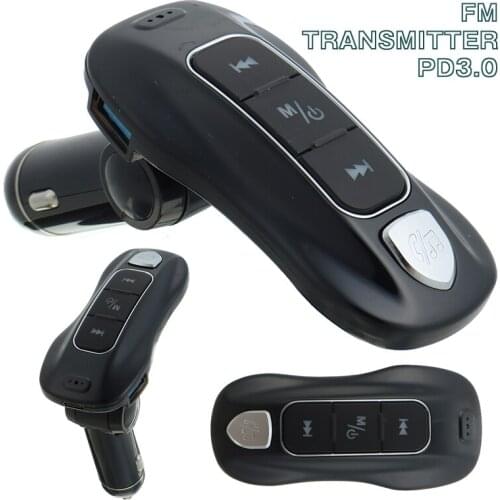 Mayitr 1pc High Quality Wireless Car FM Transmitter Portable PD3.0 Fast Charging Dual USB Cars Charger MP3 Player