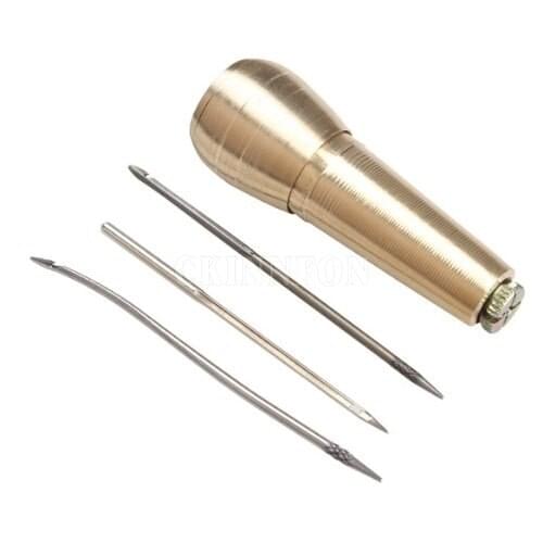 DHL 200 Set Leather Tent Canvas Sewing Awl Hand Stitcher Taper Leathercraft Needle Kit Tool