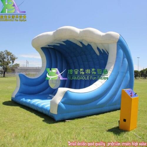 Inflatable sea wave surfing board for surfing game