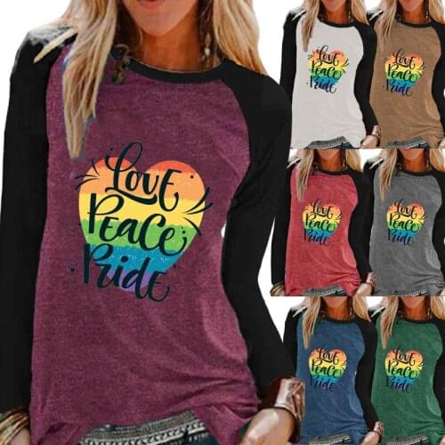 New Autumn Womens Casual Long-sleeved Shirt Fashion Printing Round Neck Loose Ladies Plus Size T-shirt Top XS-5XL