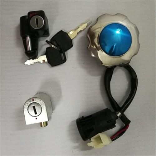 NEW Motorcycle lock electric door lock with fuel tank cover lock CG125 CG150