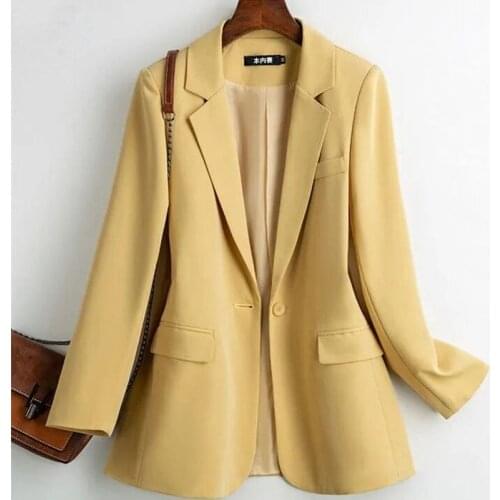 New Fashion Suit Women Blazer 2021 Spring Autumn Womens Clothing Casual Coat Female Outerwear Single Button