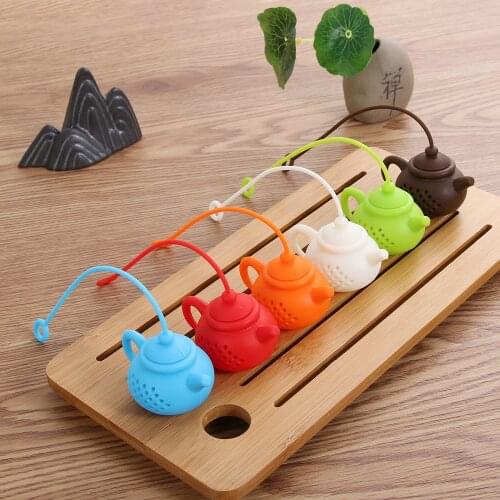 NEW Teapot-Shape Tea Infuser Strainer Silicone Tea Bag Leaf Filter Diffuser Kitchen Gadget Teaware