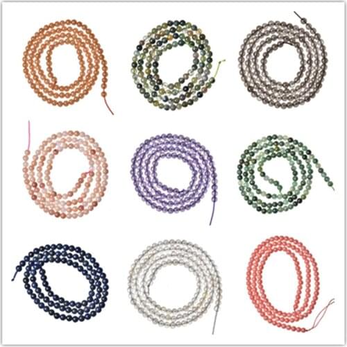 Factory wholesale Semi precious stone 2mm3mm beads Natural Crystal carnelian chalcedony Gem stone DIY accessories Hot-selling E3