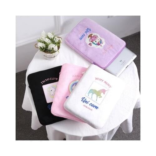 Tablet case for ipad bag Cute ipad bag 11 inch 10.5 inch 9.7 inch liner bag girl heart plush tablet bag