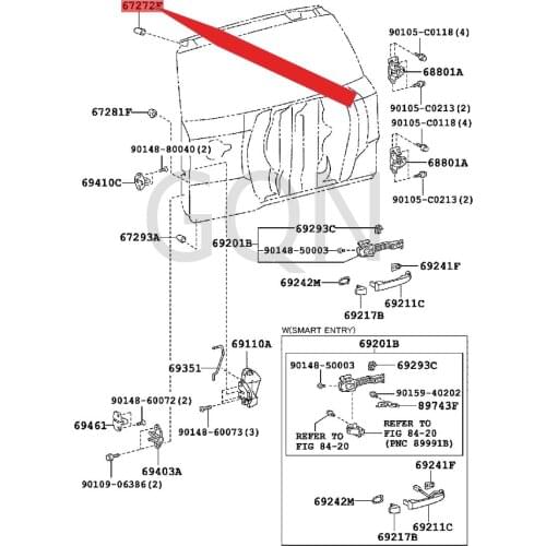Back door stopper cushion 2009-Toy ota RA V4 Tailgate cushion rubber (upper) Tailgate upper rubber pier cushion cushion