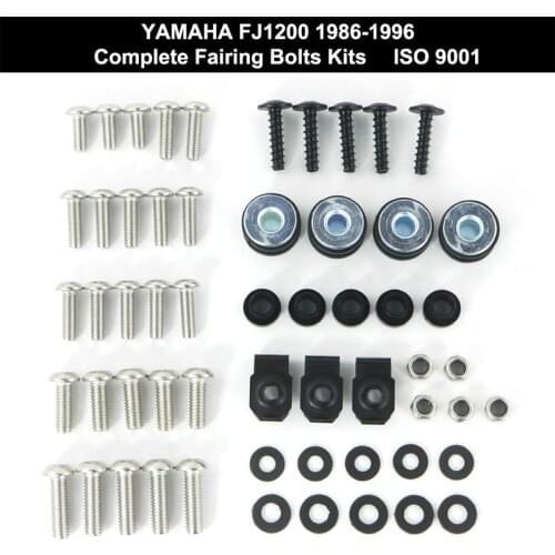 Fit For Yamaha FJ1200 1986-1996 Motorcycle Complete Full Fairing Bolt Kit Body Screws Nuts Clips Covering Bolts Stainless Steel