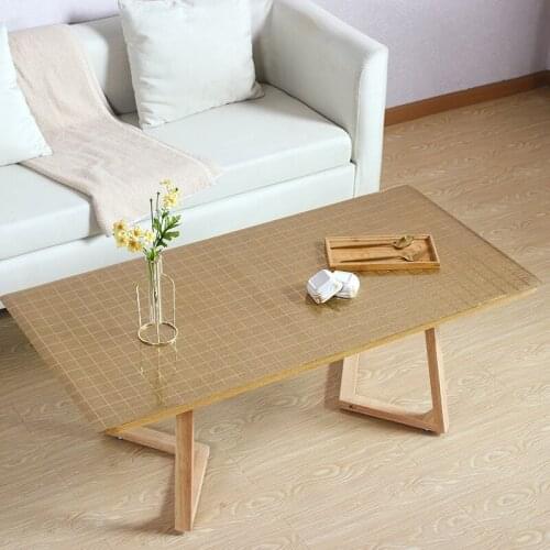 Golden Stamping PVC Table Cloths Tablecloth Plastic Mat Pad Table Cloth Soft Glass for Protector Desk Table Dining Desk Textiles
