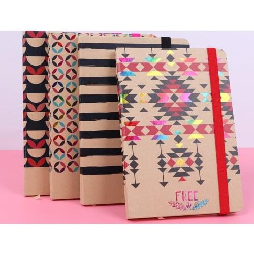 Retro Hardcover Travelers Notebook A5 A6 Kraft Paper Cover with Bookmark Note Book Journal Diary Memo School Notepad