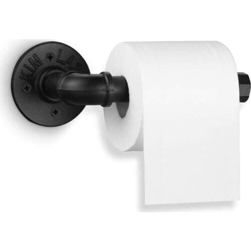 Rustic Industrial Pipe Toilet Paper Holder Heavy Duty Industrial Pipe Style Toilet Paper Holder Vintage Wall Mounted Kit