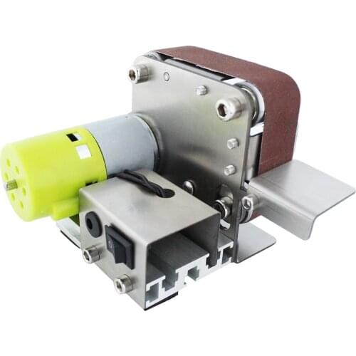 Mini Belt Sander Electric Sanding Polishing Grinding Machine 7 Variable Speed with 10 Sanding Belts for Polishing Wood Metal