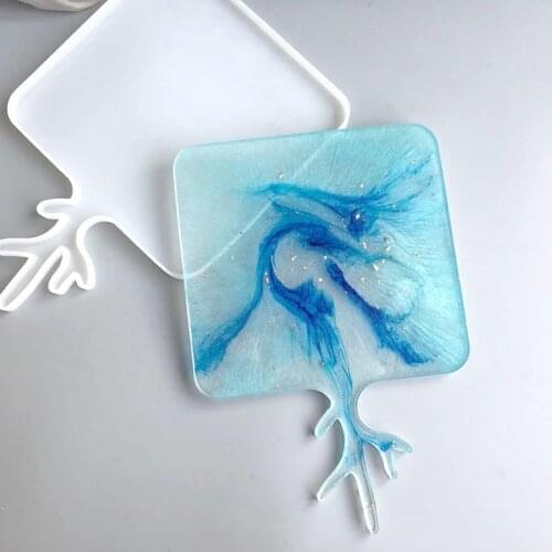 Coaster Silicone Mould DIY Crafts Cup Mat Pad Making Tool AntlerCrystal Epoxy Resin Mold