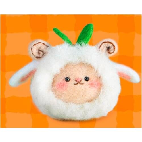 Little sheep wool needlepoint kit wool felt needle felting decoration craft needlecraft DIY handmade
