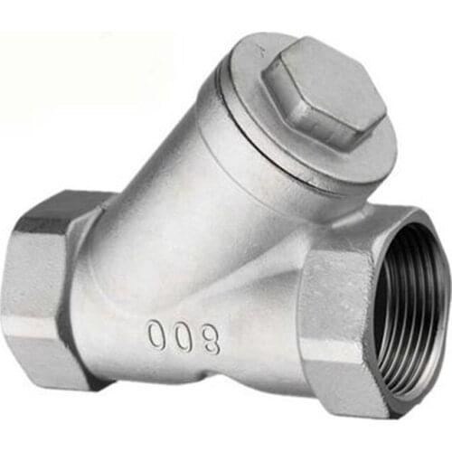 304 Type Y three way Strainer Filter Stainless Steel female Jointer Pipe Connection connector Fittings