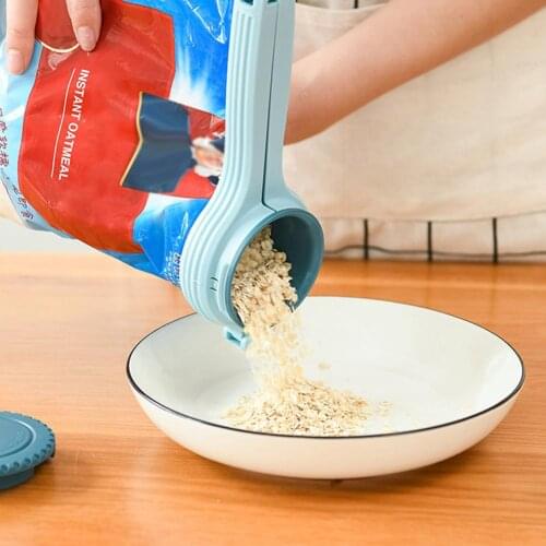 Bag Clamps Food Storage Chip Plastic Bag Sealer Effect Clamp with Large Discharge Nozzle Seasoning Organization Kitchen Tools