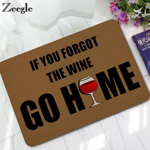 Zeegle Go Home Entrance Mats Funny Doormat Rubber Hallway Rugs Anti-slip Toilet Mats Bathroom Floor Rugs Bedroom Carpet Foot Mat