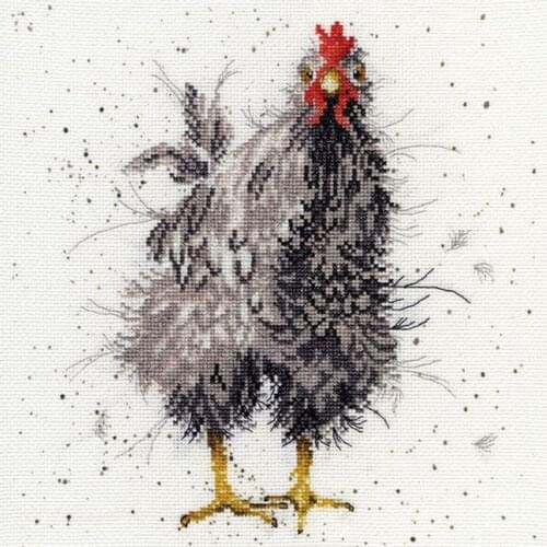 Gold Collection Embroidery Curious Hen Cross Stitch Patterns for Baby with 100% Cotton Flosses & Free Shipping for Wall Decor