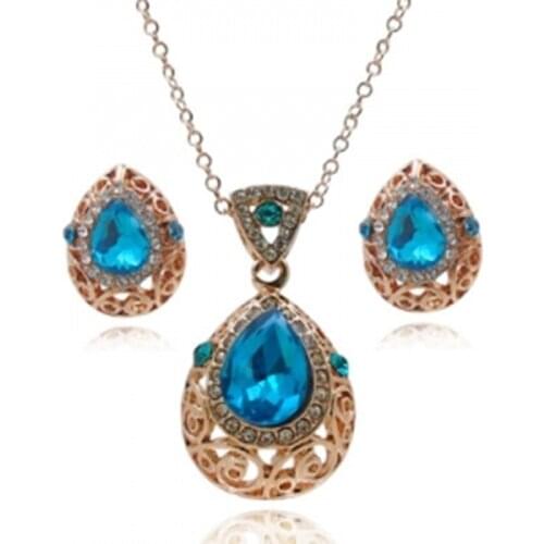 1 set of popular womens jewelry in 2020, European and American drop-shaped necklaces