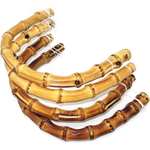 1PC Nature Bamboo Bag Handle for Handcrafted Handbag DIY Bags Accessories 2019 New Round Semicircular Bag Strap Anse De Sac