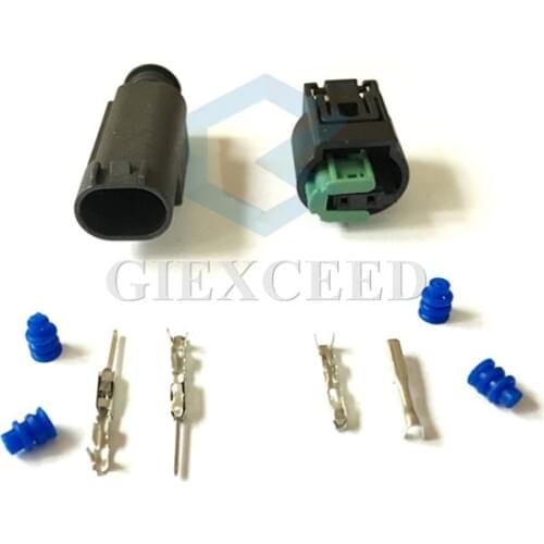 2 Pin 1-967644-1 Automotive Connector Wire Socket Engine Coolant Water Temperature Sensor Plug For BMW Buick