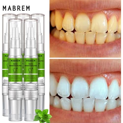 5PCS MABREM Teeth Whitening Pen White Teeth Cleaning Serum Oral Hygiene Essence Remove Plaque Stains Dental Bleaching Cleaning