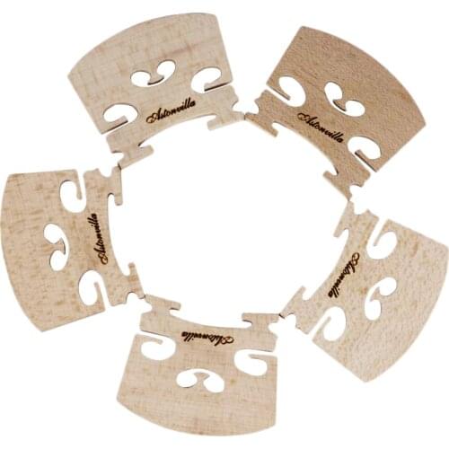 5 Pieces Aged Maple Full Size Violin Bridge Fitted Violins Fiddle Replacement Parts DIY