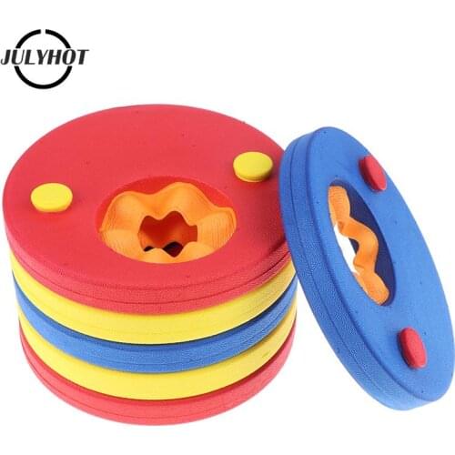 6PCs/ Pack EVA Foam Swim Discs Arm Bands Floating Sleeves Inflatable Pool Float Board Baby Swimming Exercises Circles Rings