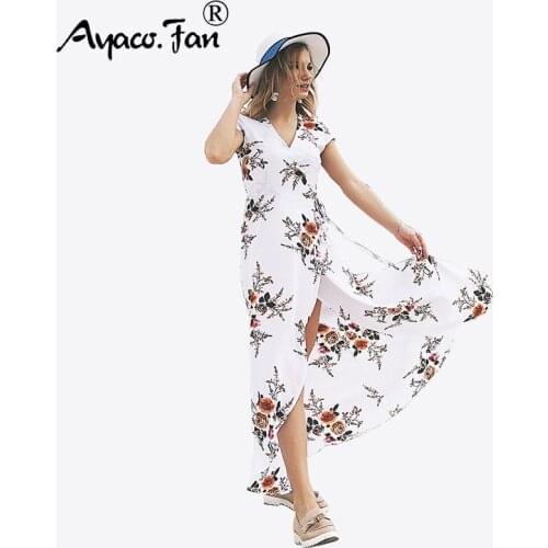 Летние платья с разрезом Ayaco.Fan China At AliExpress