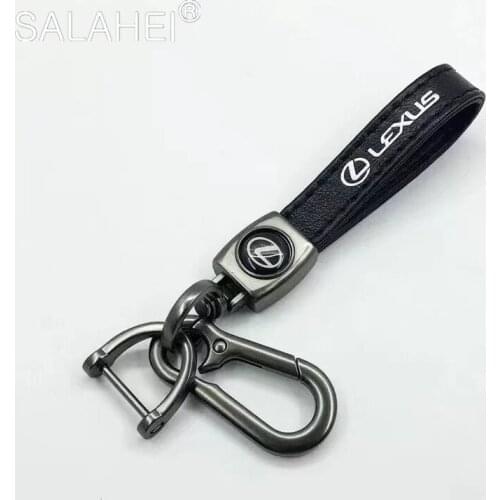 Alloy Metal+Leather Car Keychain Keyring Accessories For Lexus ES300 RX330 RX300 GS300 GS430 GS350 IS250 IS350 IS200 CT200h