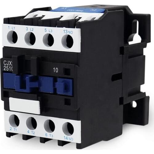 CJX2-2510 LC1 AC Contactor 25A NO 3-Phase DIN Rail Mount Electric Power Contactor 24V 36V 110V 220V 380V