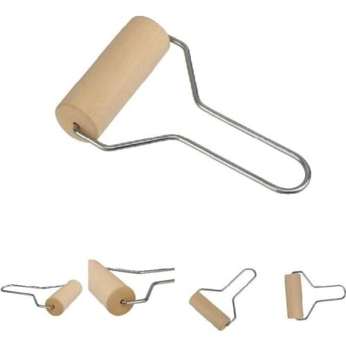 Wood Clay Roller Pottery Rolling Pin Modelling Tool Stainless Steel Handle Ceramic Arcilla Polimérica Polymer Clay Tools