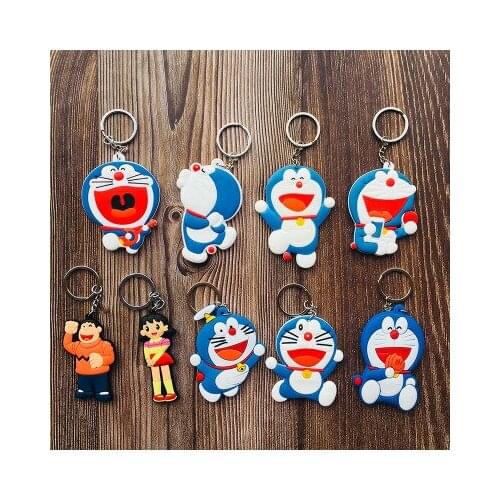 Doraemon Role Smile Fashion Anime Toy Figures Keychain Cartoon Keyholder Birthday Unisex Gifts New