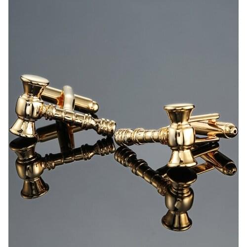 DY New high quality classic style gold hammer Cufflinks fashion Mens French shirt Cufflinks free shipping