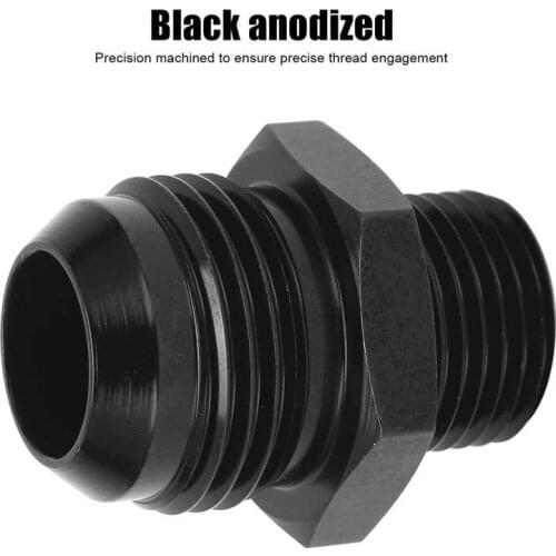 Fuel Line Fitting 12 AN to 1/2NPT 6061-T6 Aluminum Black Anodized Adapter for Most Fluids New