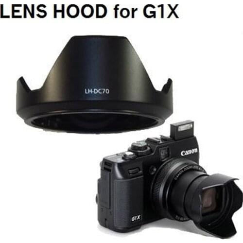 JUST NOW LH-DC70 HARD PLASTIC Bayonet Lens Hood for CANON PowerShot G1X GX1 Cameras