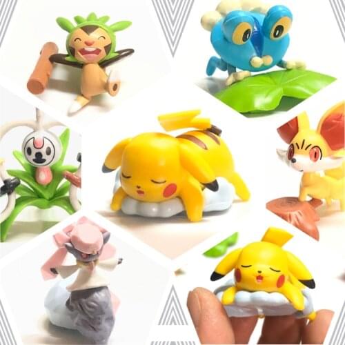 Pokemon Pikachu Chespin Froakie Fennekin Cute Action Figure Model Toys