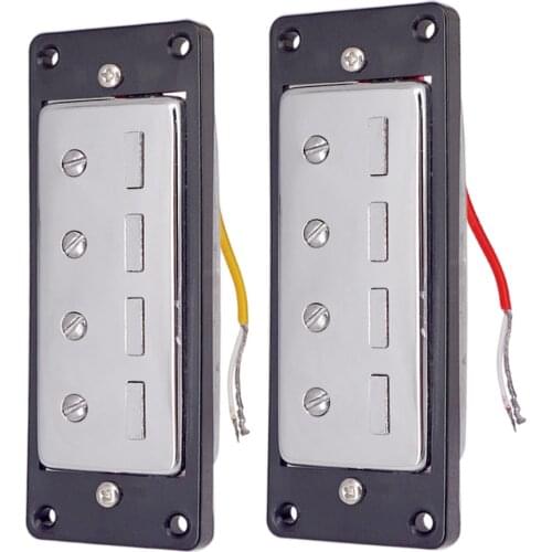 Mini Humbucker Pickup Pickups Bridge Neck Set for 4 String Electric Bass DIY