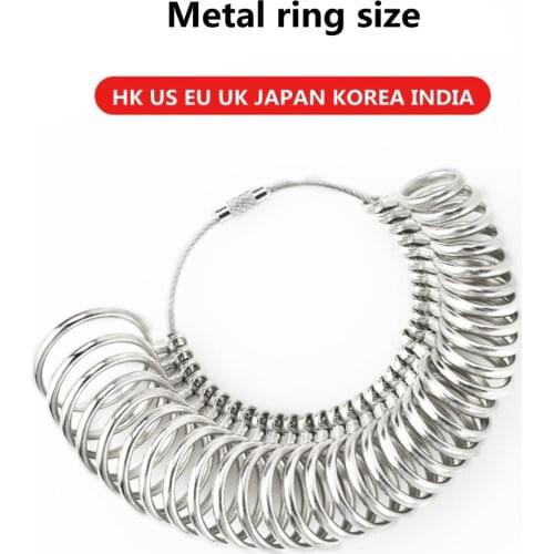 Ring Sizer Measurement Scales Kit Tools UK A-Z US EU Men Finger Ring Sizes Gauge Set Metal Finger Measure Sizing Measuring Women