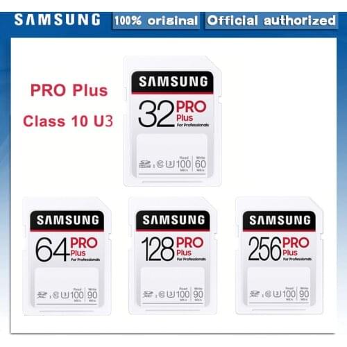 Original SAMSUNG Extreme Pro/Ultra 128GB SD Card 32GB 64GB 256GB Flash Memory Card U3 Class 10 For 1080p 3D 4K Video Camera