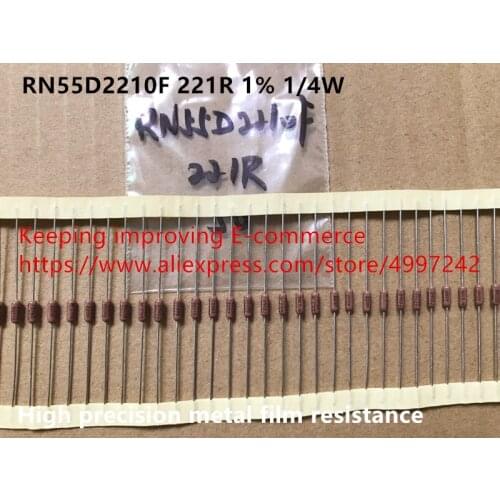 Original new 100% RN55D2210F 221R 1% 1/4W high precision metal film resistance (Inductor)