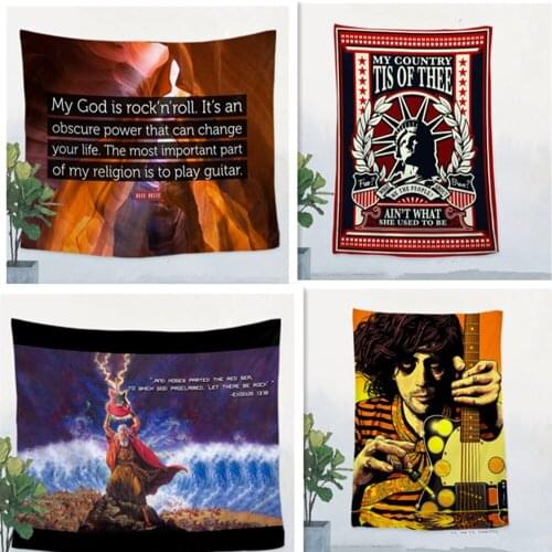 Heavy Metal Rock Band Posters Banners Music Studio Wall Decoration Hanging Painting Waterproof Cloth Polyester Fabric Flags D1