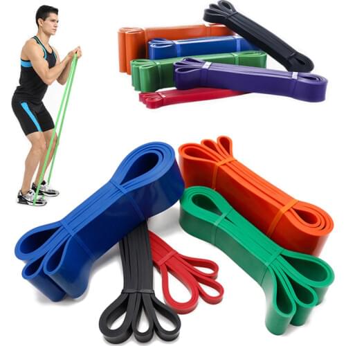 Unisex Fitness 208cm Rubber Resistance Bands Yoga Band Pilates Elastic Loop Crossfit Expander Strength gym Exercise Equipment