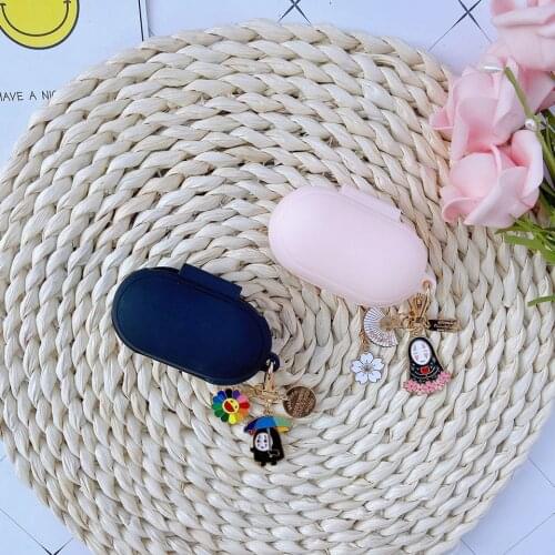 Luxury Korean Silicone Case for Samsung Galaxy Buds / Buds+ Plus Cover Bluetooth Earphone Protect Accessories Keyring Decor Girl