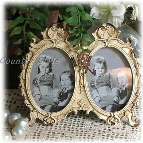 Rustic Retro Small Metal Picture Frames Double