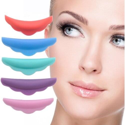 Silicone Eyelash Perm Pad Colorful Recycling Lashes Rods Shield Lifting 3D Eyelash Curler Accessories Applicator Tools 5 Pairs