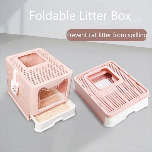 Pet Supplies New Product Fashion Portable Litter Box Large Foldable Anti-Splash Safe Environmental Protection Durable Cat Suppli