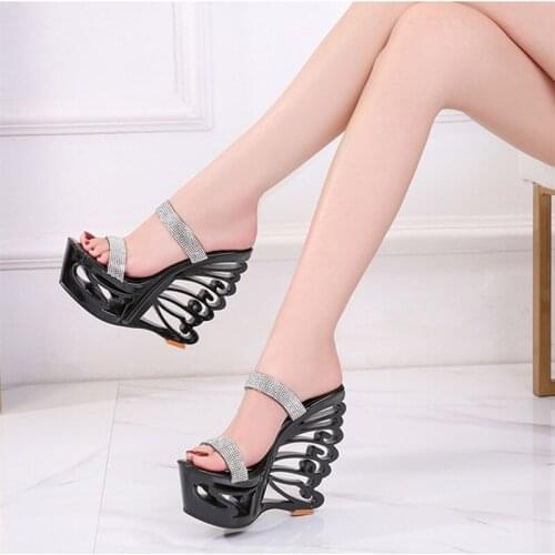 Womens shoes Sexy PU Strange Style Platform Sandals High Heels Party Shoes US size 4-9 No.1076-13