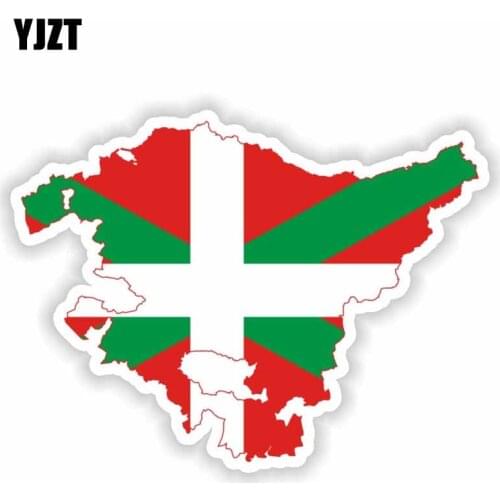 YJZT 8.9CM*6.5CM Accessories Pais Vasco Pays Basque Flag Car Sticker PVC Decal 6-0244